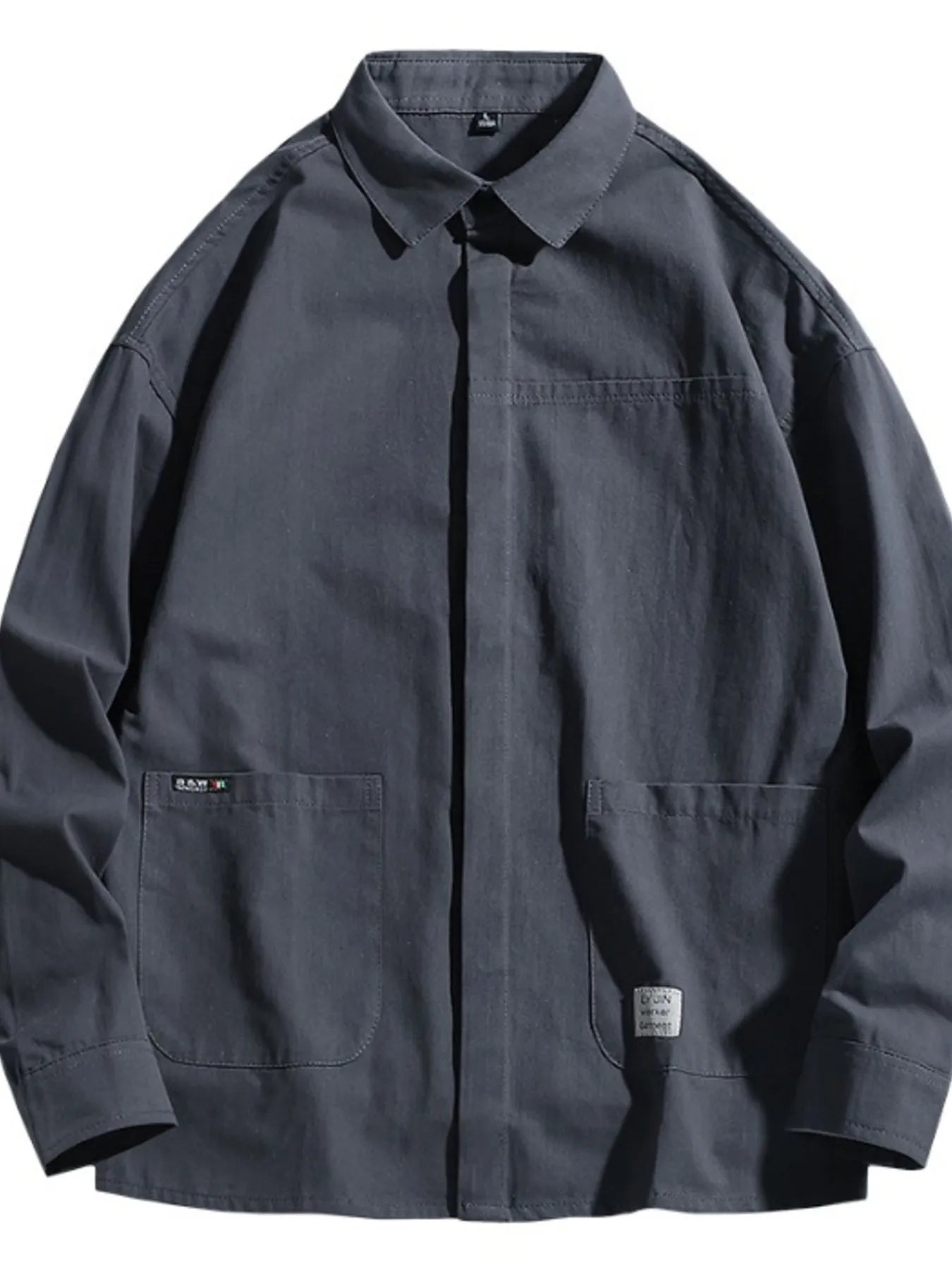 Men's Plus Size Button Up Long Sleeve Shirt
