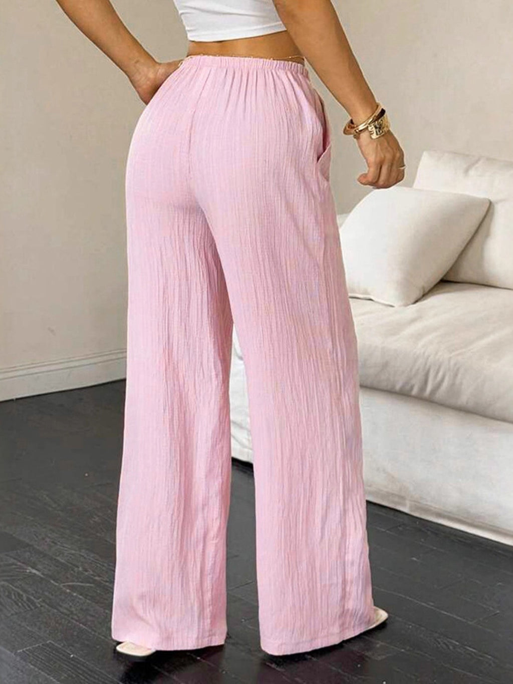 Tied Wide Leg Pants