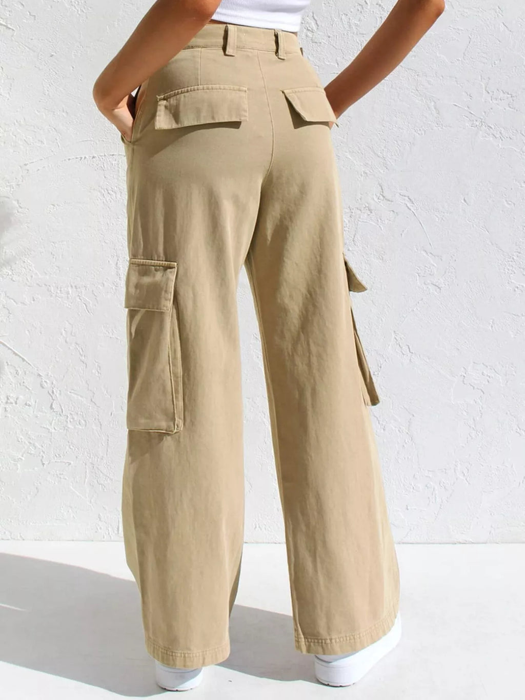 High-Waisted Wide Leg Cargo Jeans