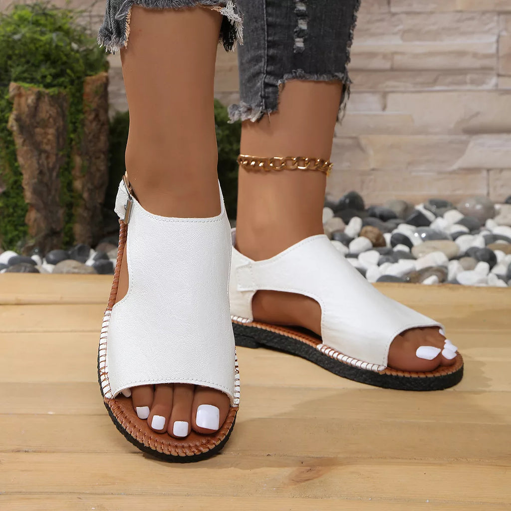 Open Toe Buckle Sandals
