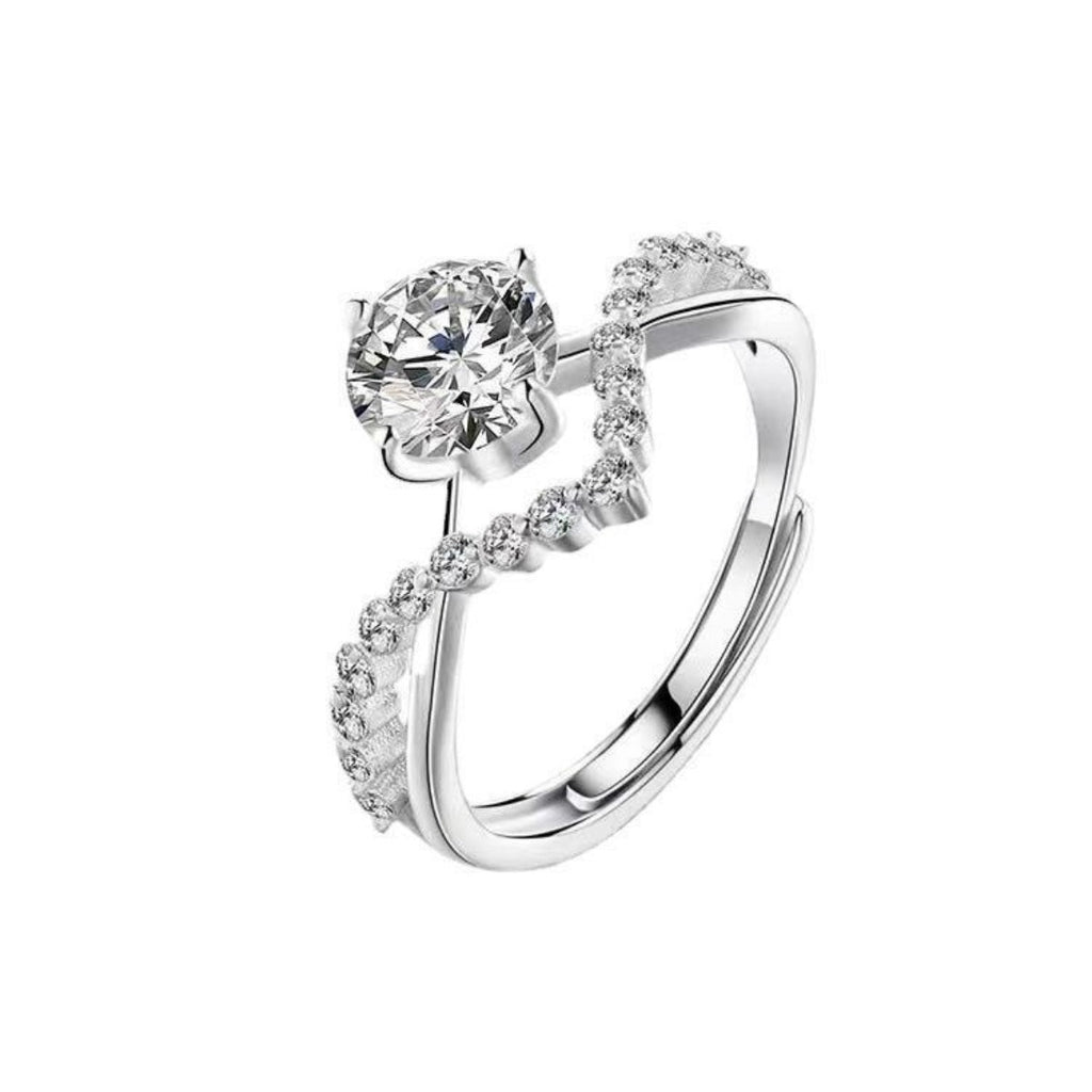 1 Carat Moissanite 925 Sterling Silver Ring