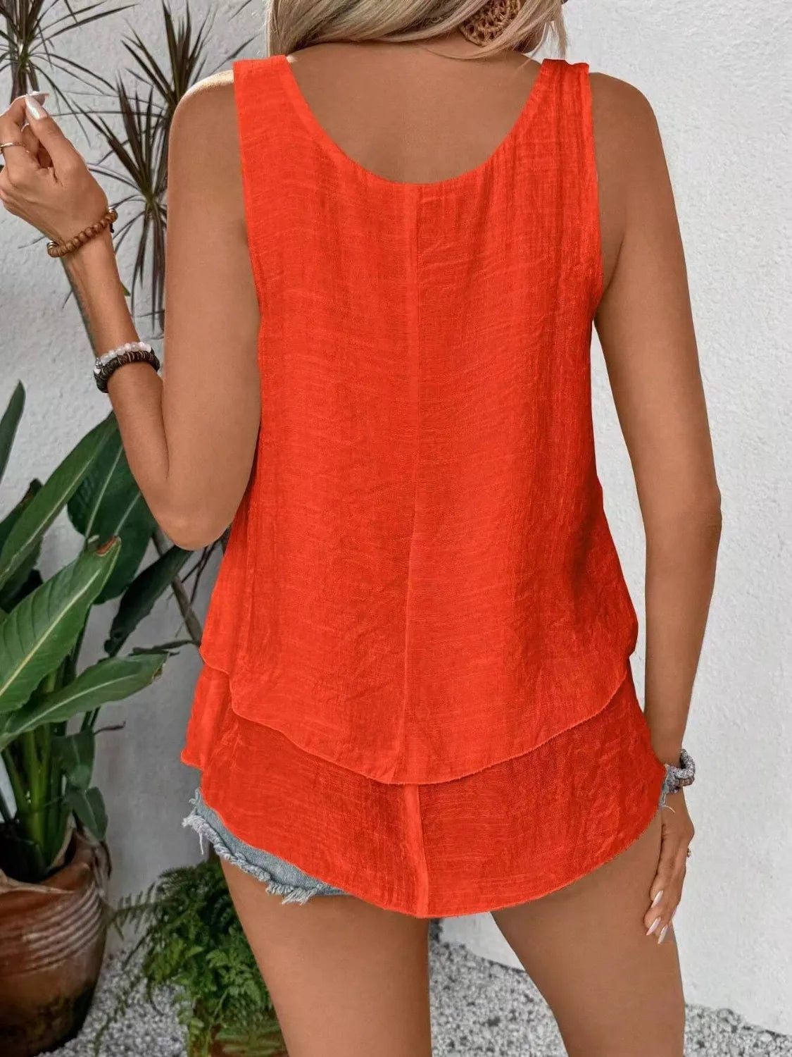 Wide Strap Layered Tank