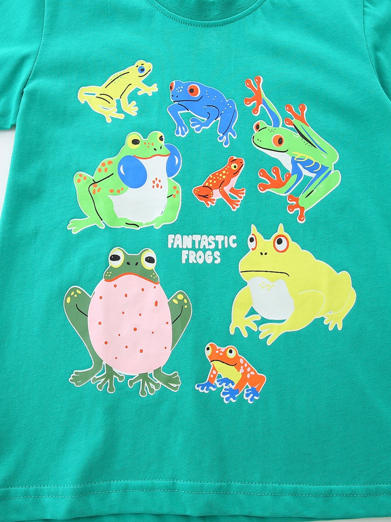 Children's Frog Print Short Sleeve T-Shirt