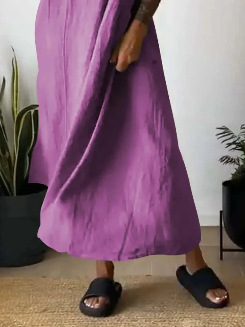 Full Size Ruched Cami Maxi Dress with Pockets Plus Size