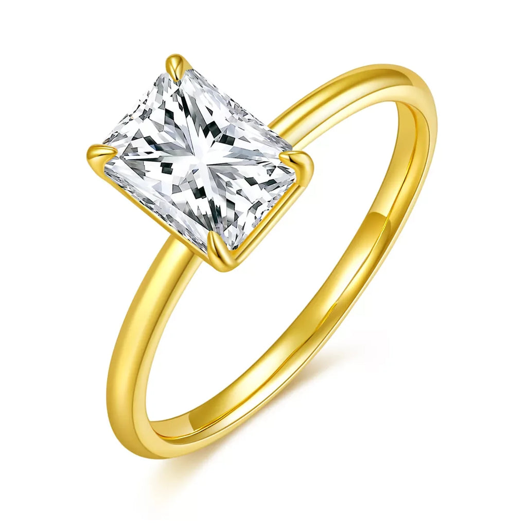 2 Carat Moissanite Rectangle Ring