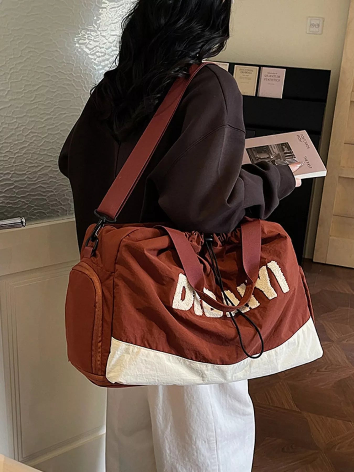 Color Block Large Capacity Travel Bag
