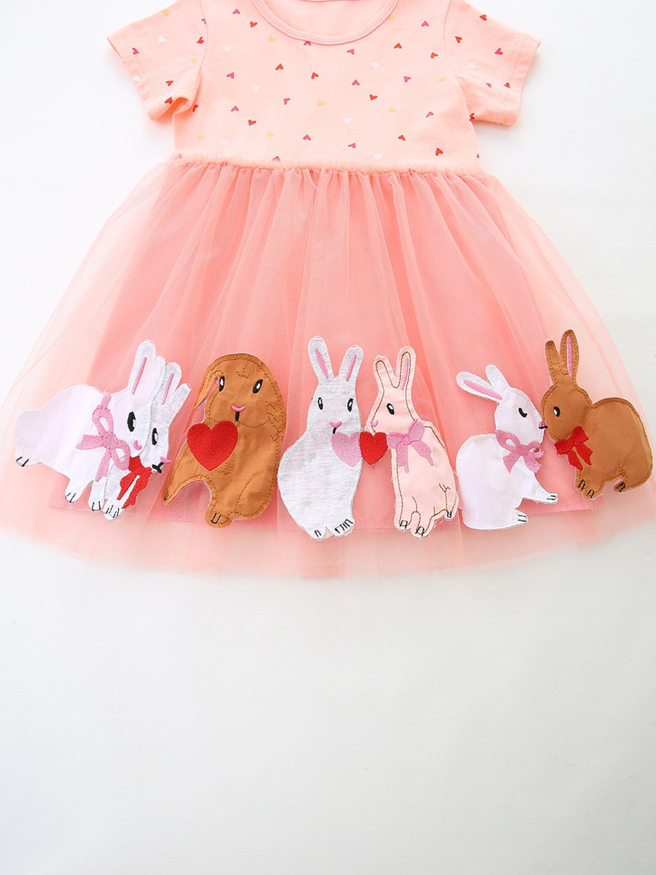 Children's Bunny Applique Tulle Dress