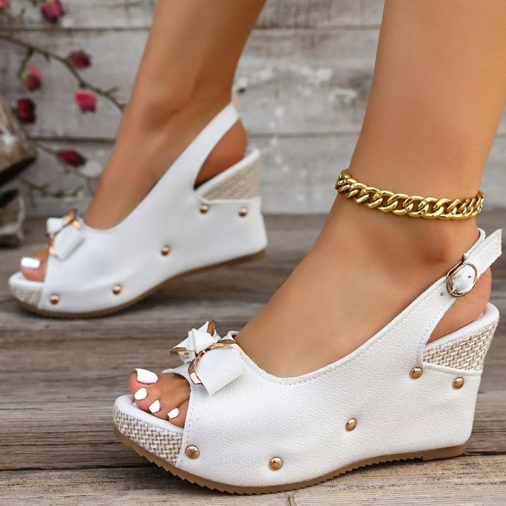 Peep Toe Wedge Sandals