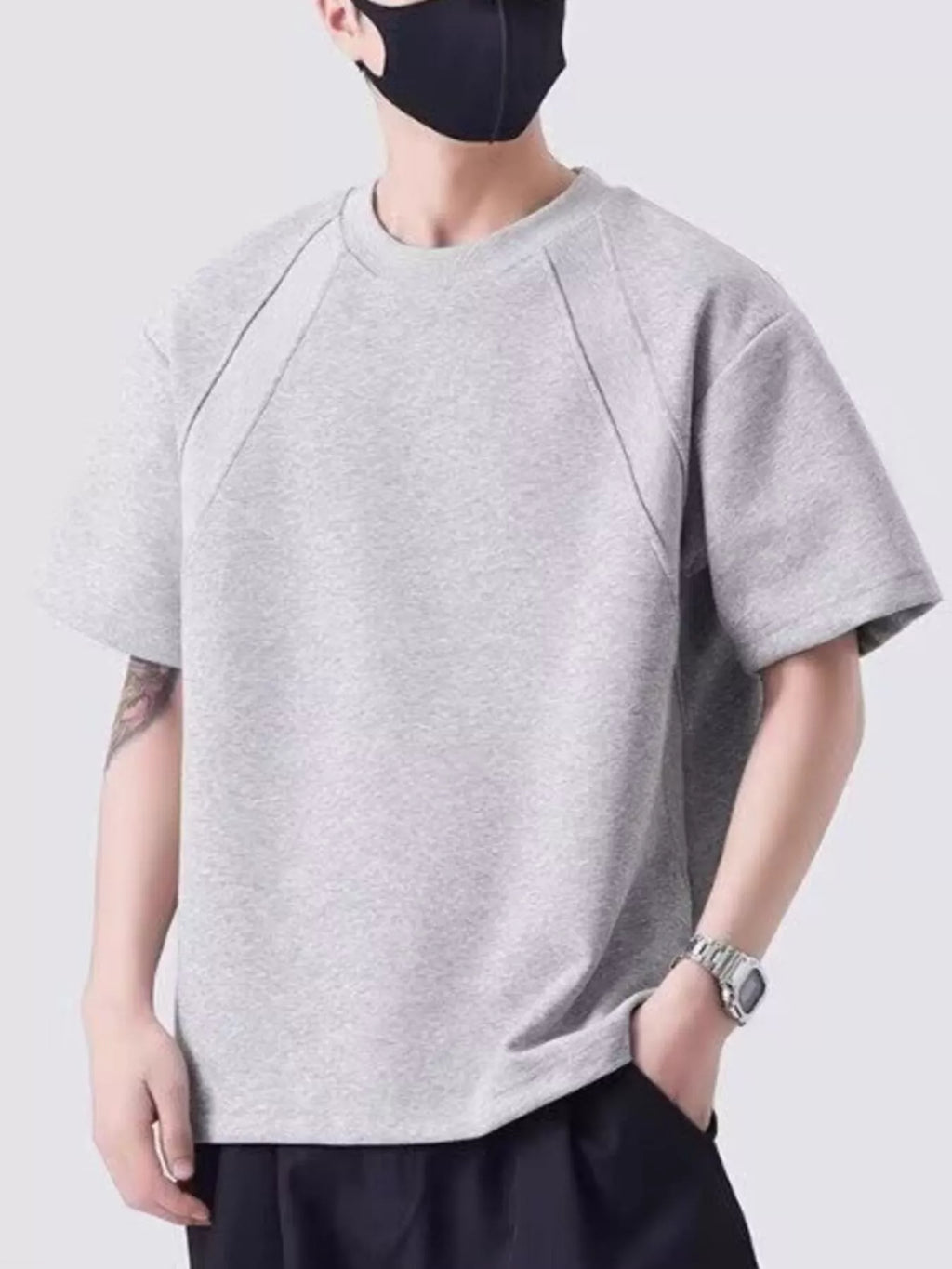 Men's Plus Size Round Neck Short Sleeve T-Shirt