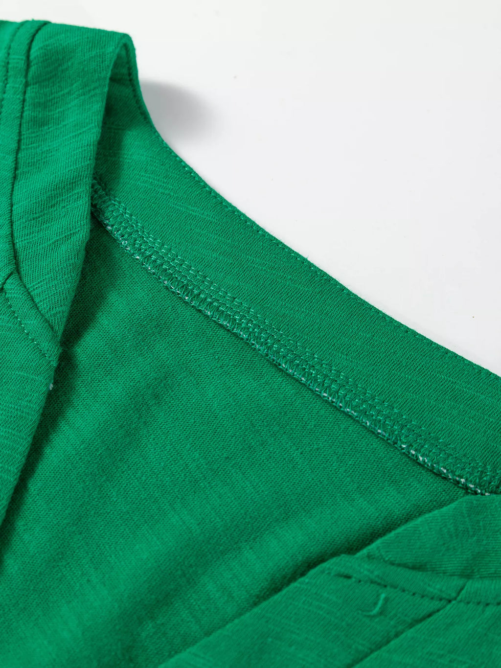 Solid Color Button V Neck Long Sleeve Top