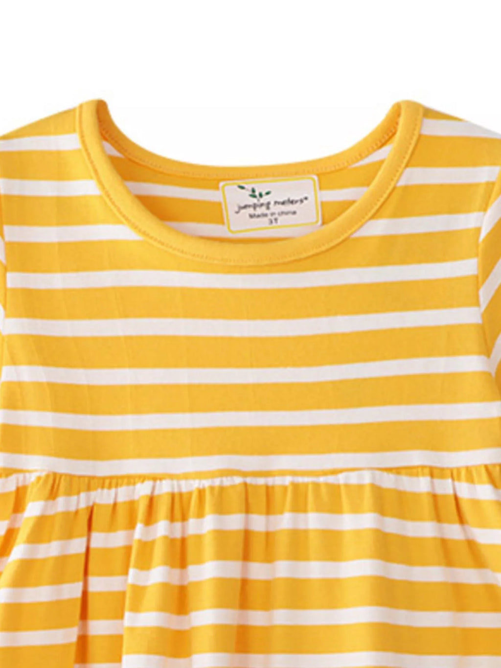 Children's Striped Bird Embroidered Casual Dress