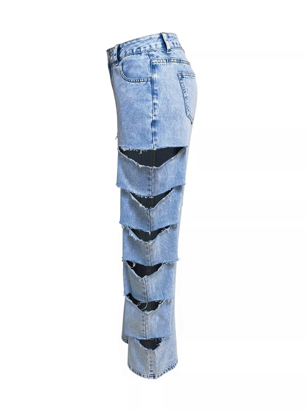 Distressed Wide Leg Jeans