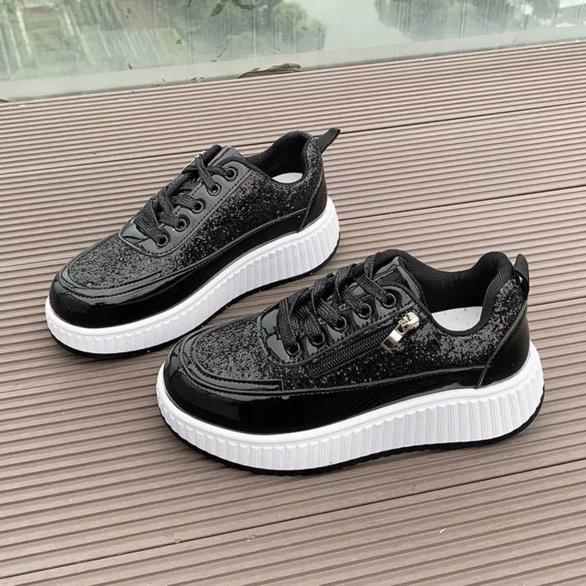 Lace Up Platform Sneakers