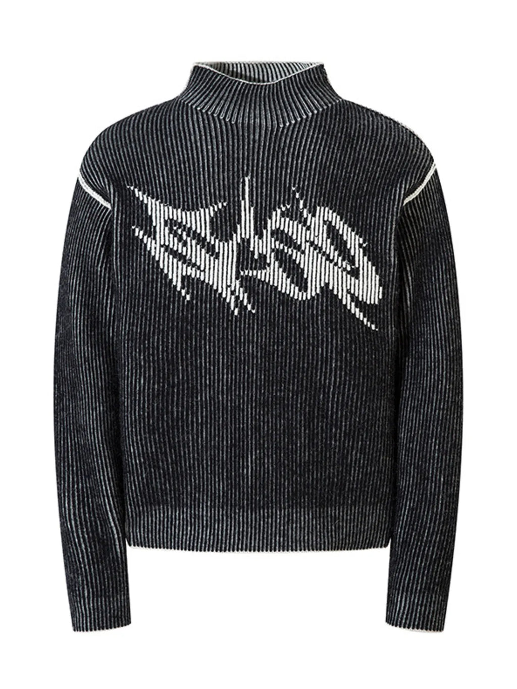 Men's Ribbed Turtleneck Long Sleeve Sweater