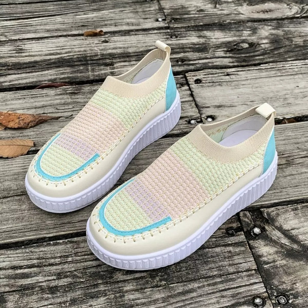 Round Toe Platform Slip-Ons