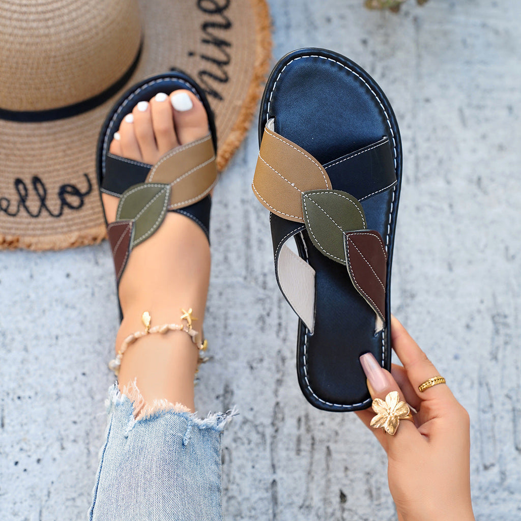Cross Strap Open Toe Sandals