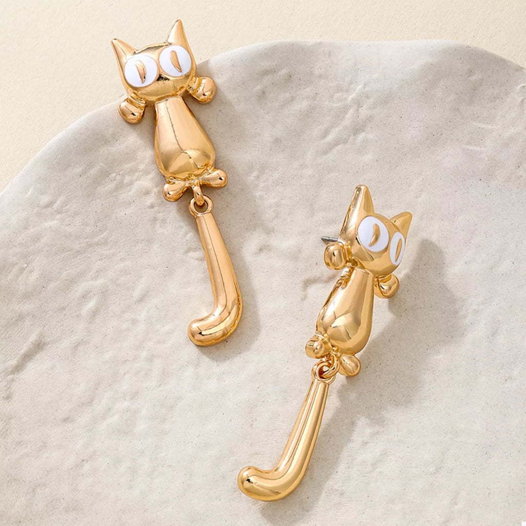 Alloy Cat Earrings
