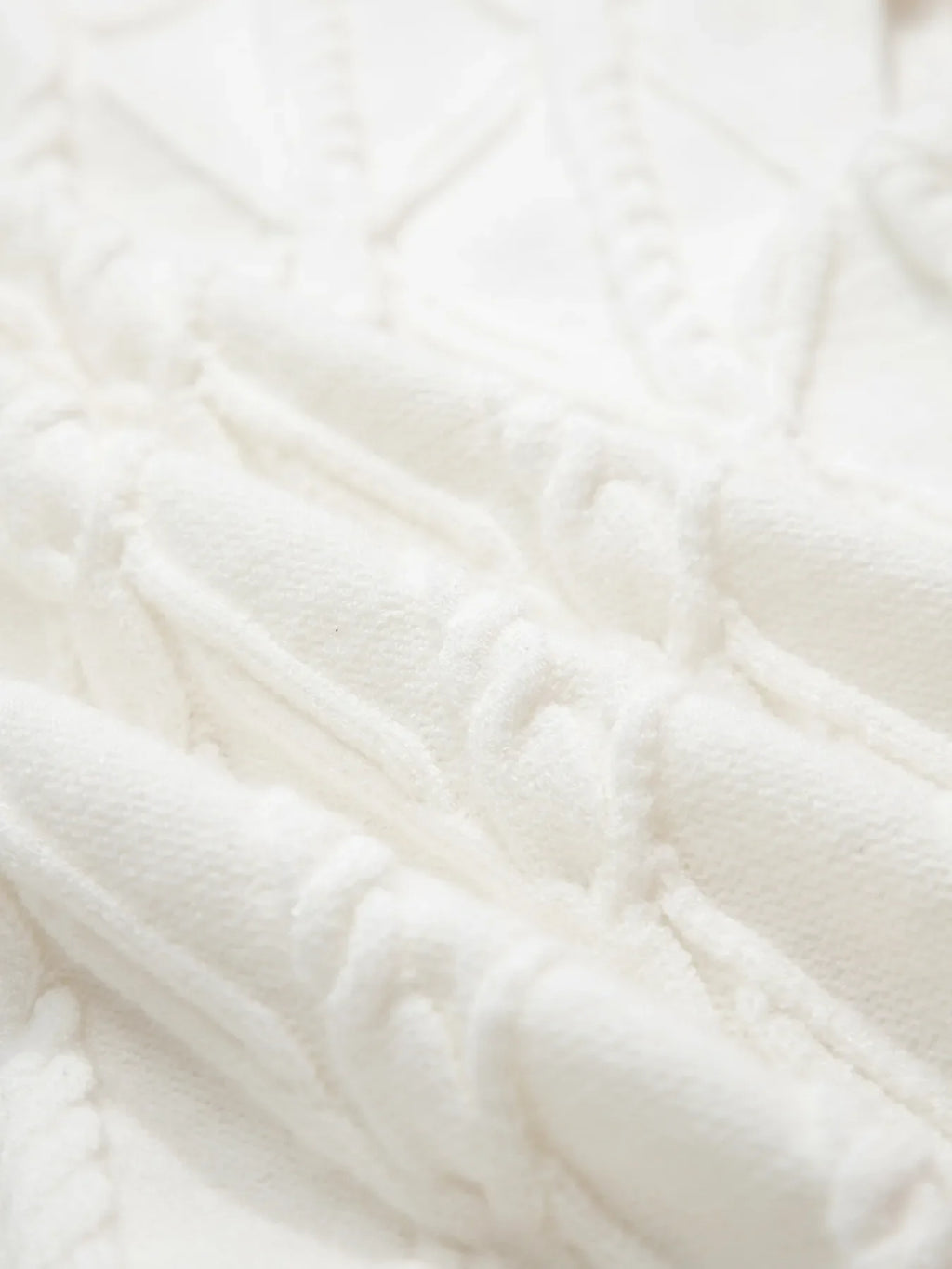 Pearled Mock Neck Textured Knit Sweater Vest