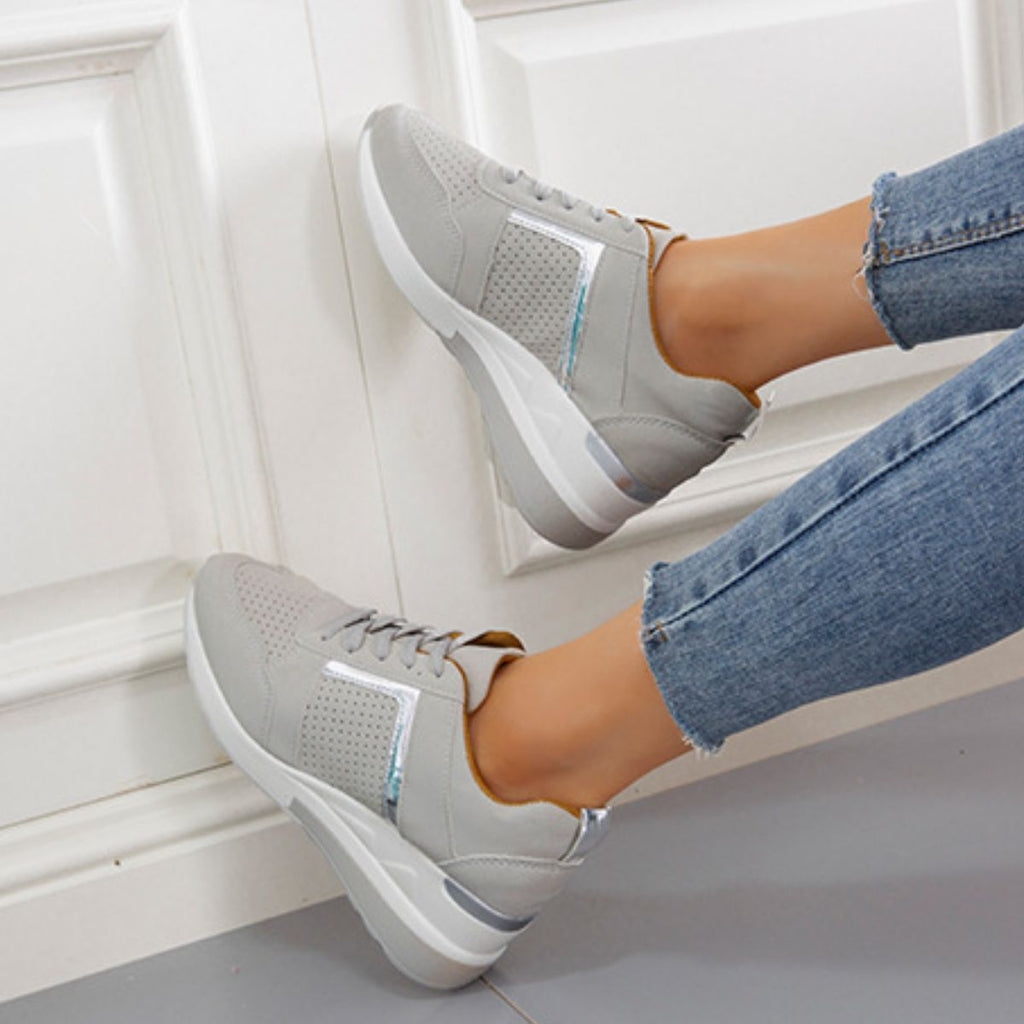 Lace Up Wedge Sneakers