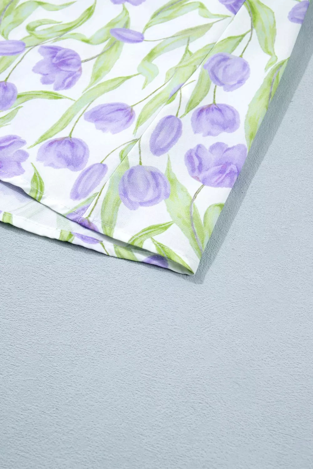 Floral Print Contrast Trim Midi Dress