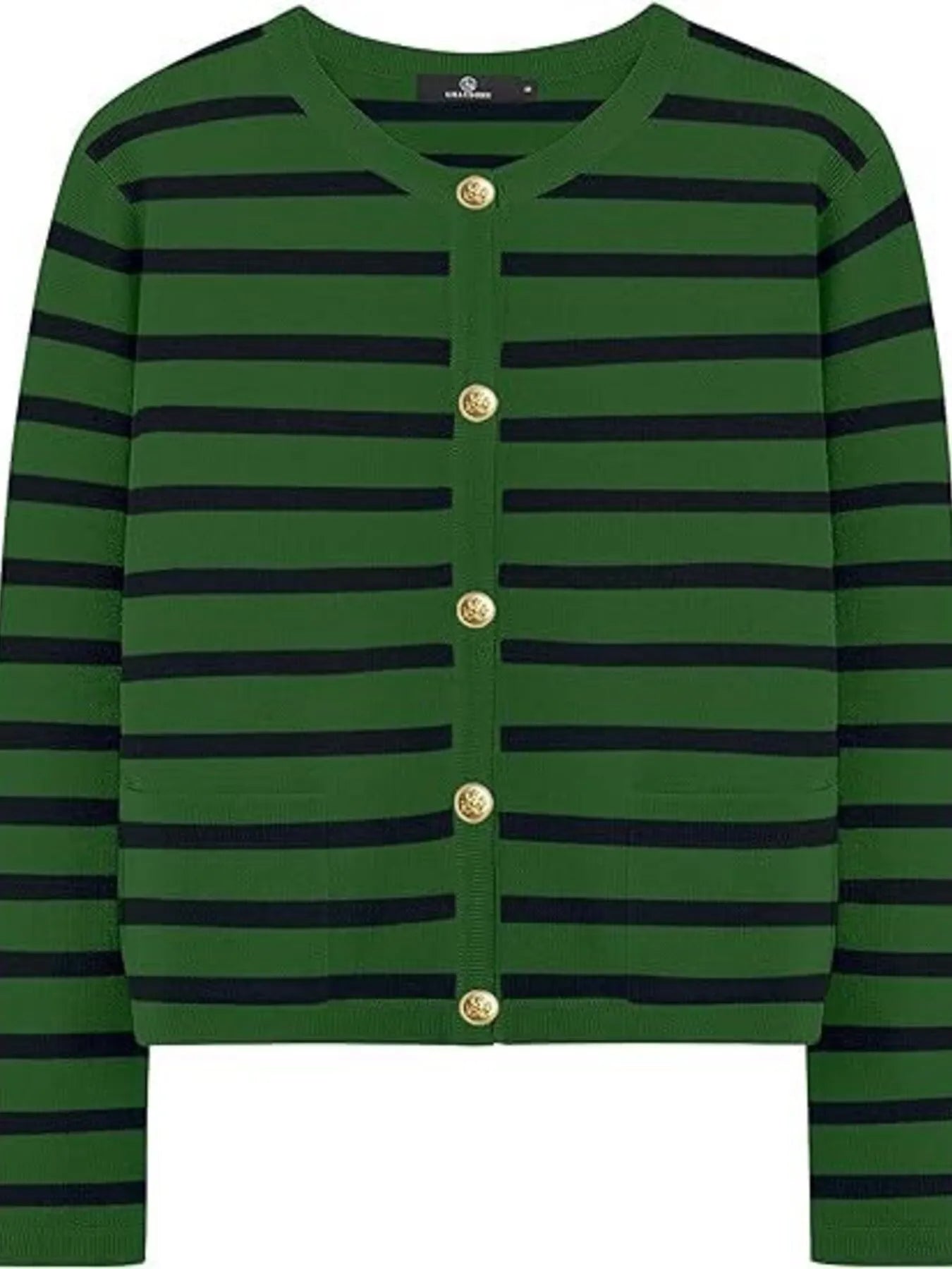 Striped Button-Up Cardigan