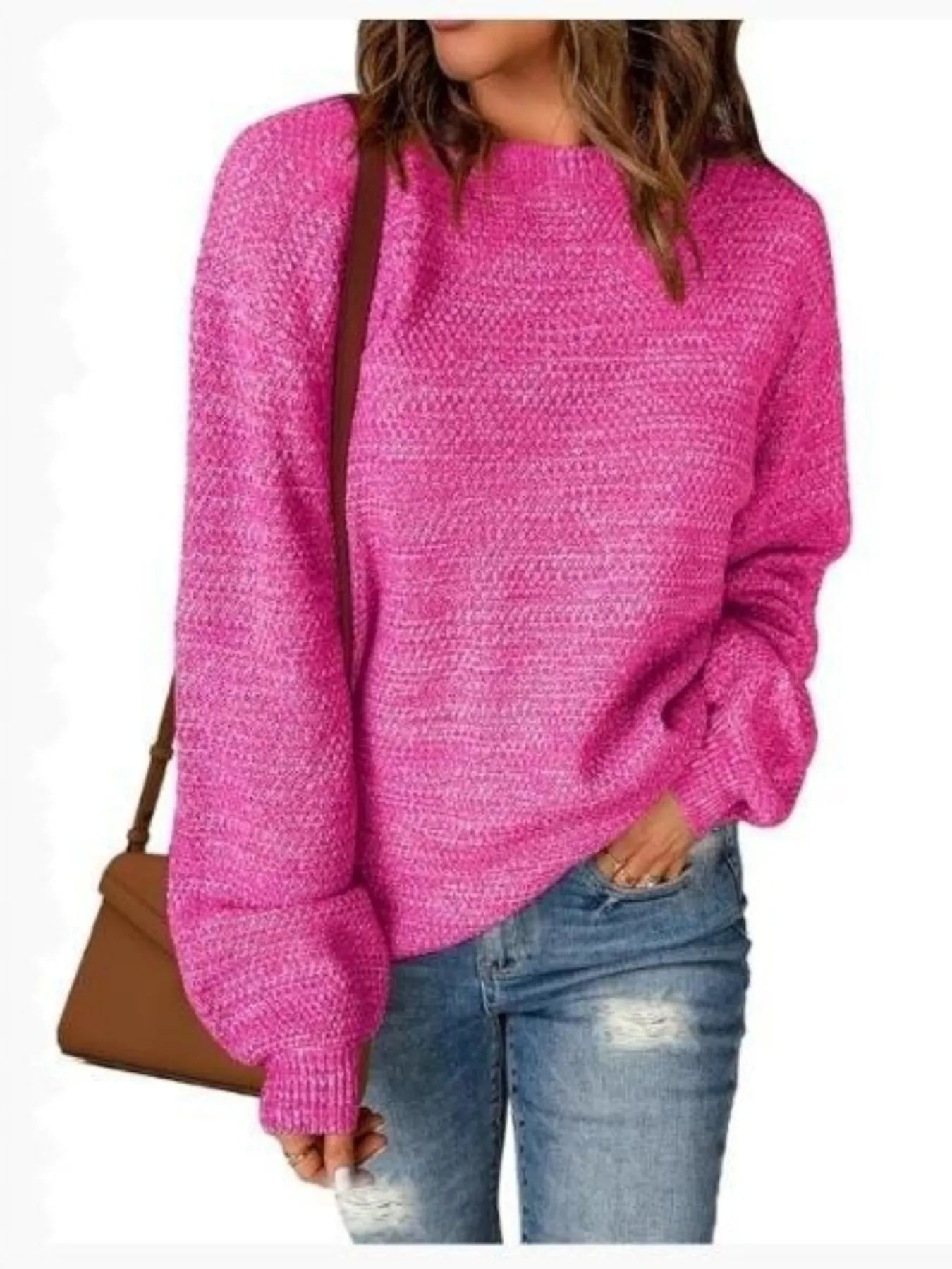Round Neck Long Sleeve Sweater