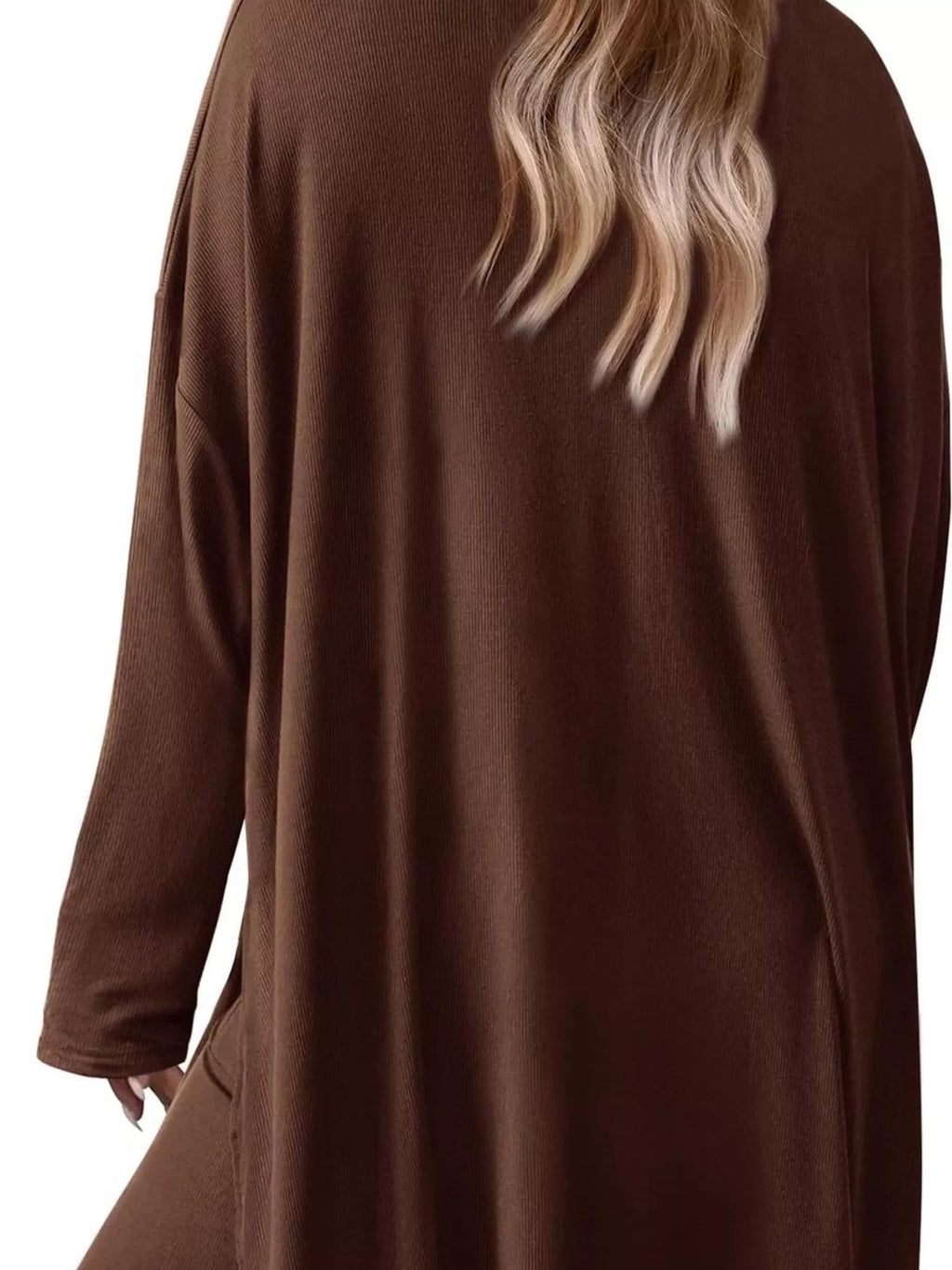 Casual Loose Long Sleeve Top and Wide Leg Pants Set