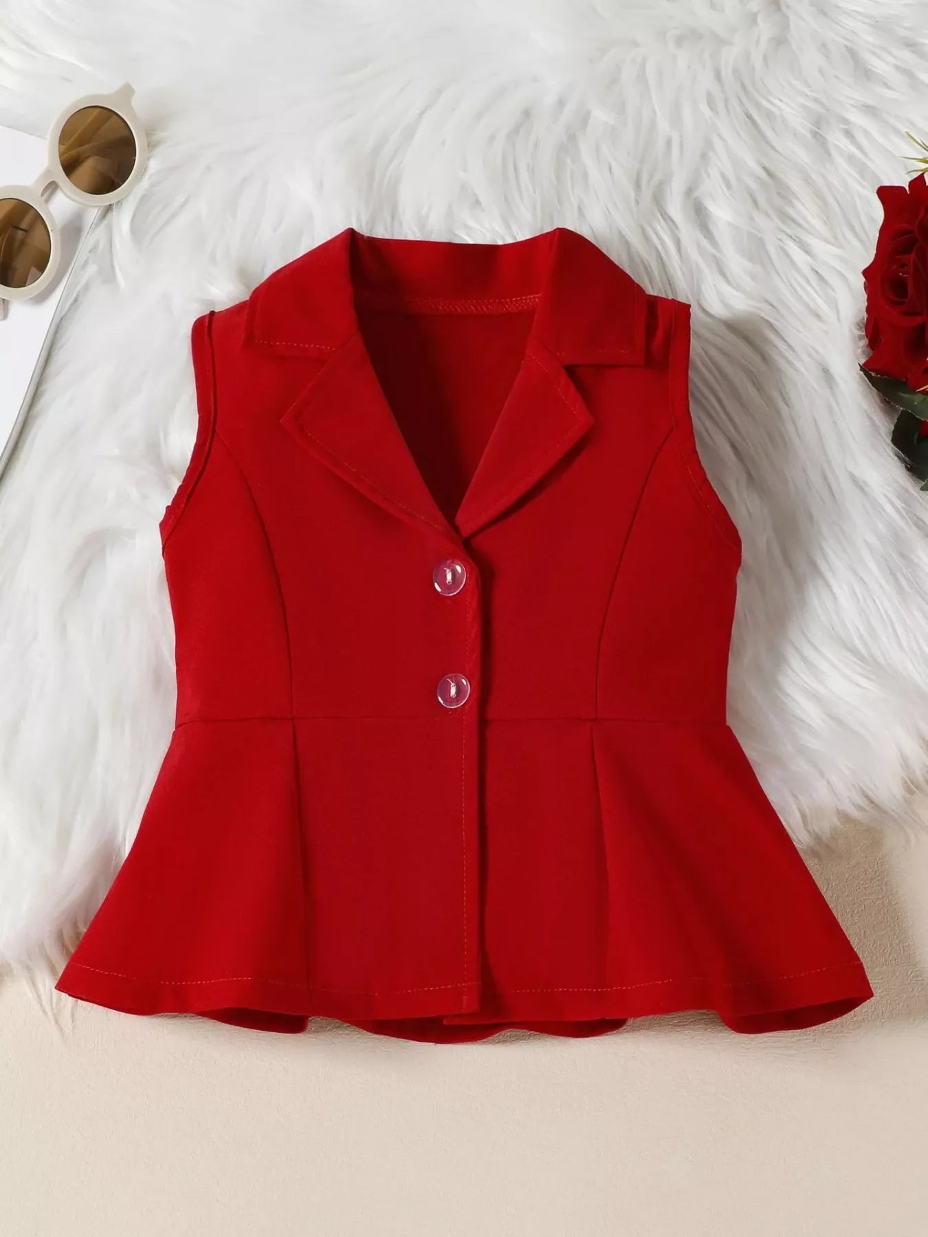 Sleeveless Blazer & Flare Pants Set