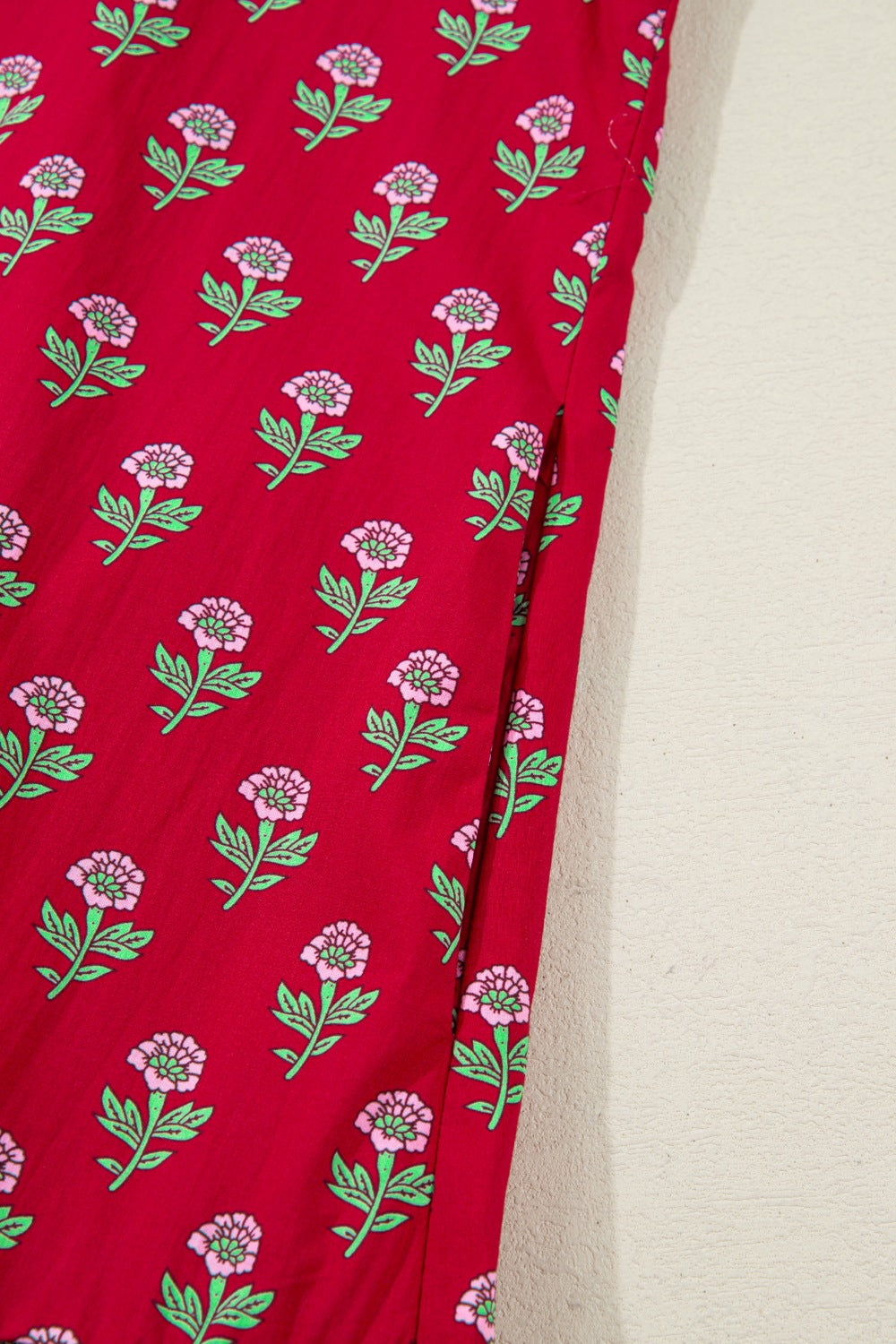 Floral Print Ruffle Hem Mini Dress