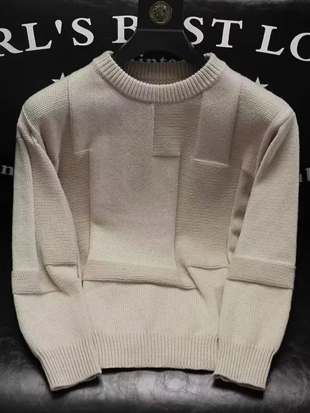 Men's Plus Size Round Neck Long Sleeve Sweater