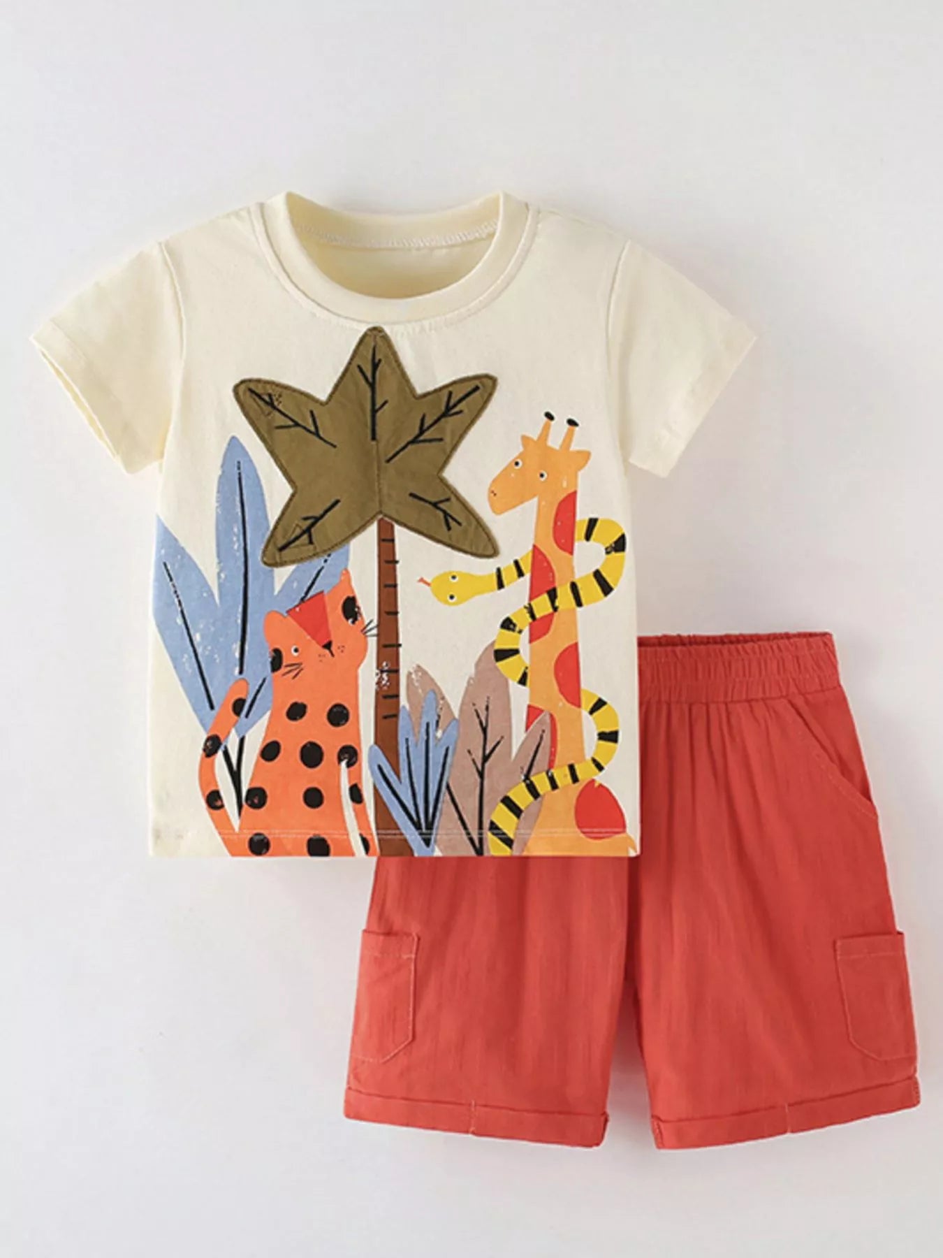 Children's Tropical Adventure T-Shirt and Shorts Set
