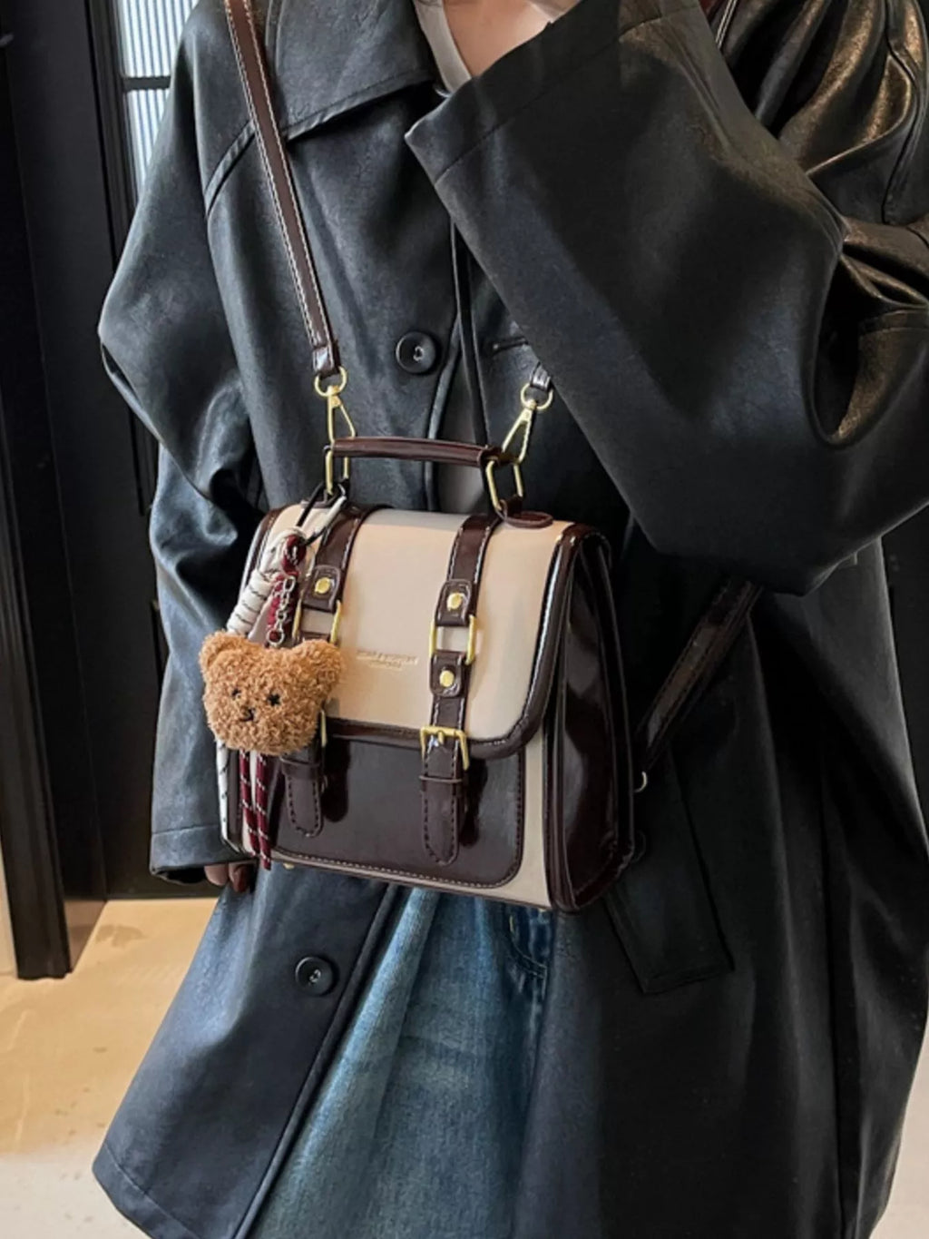Buckle Flap Backpack Bag