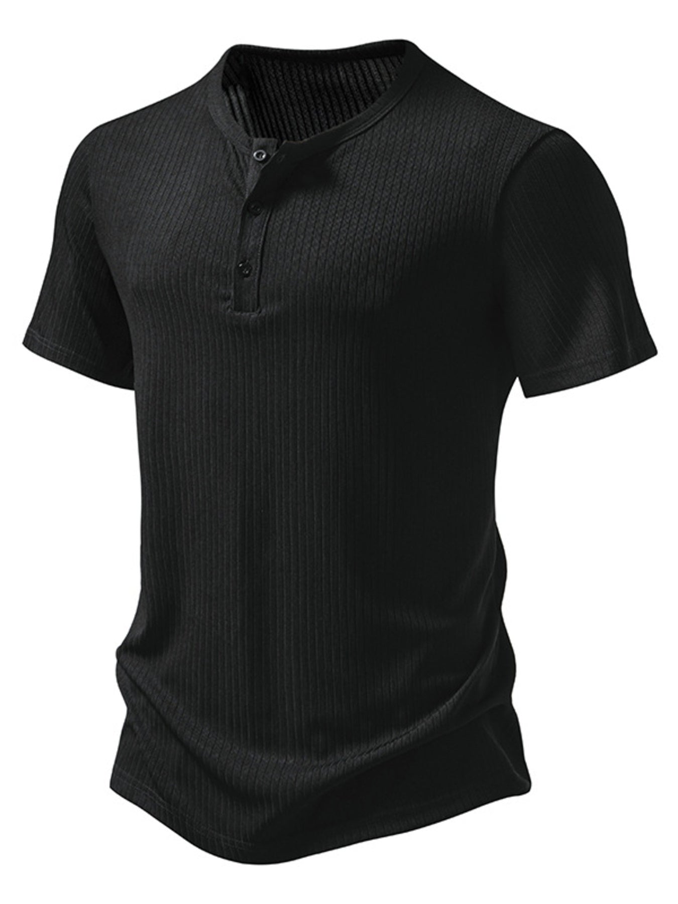 Men's Button Detail Short Sleeve T-Shirt