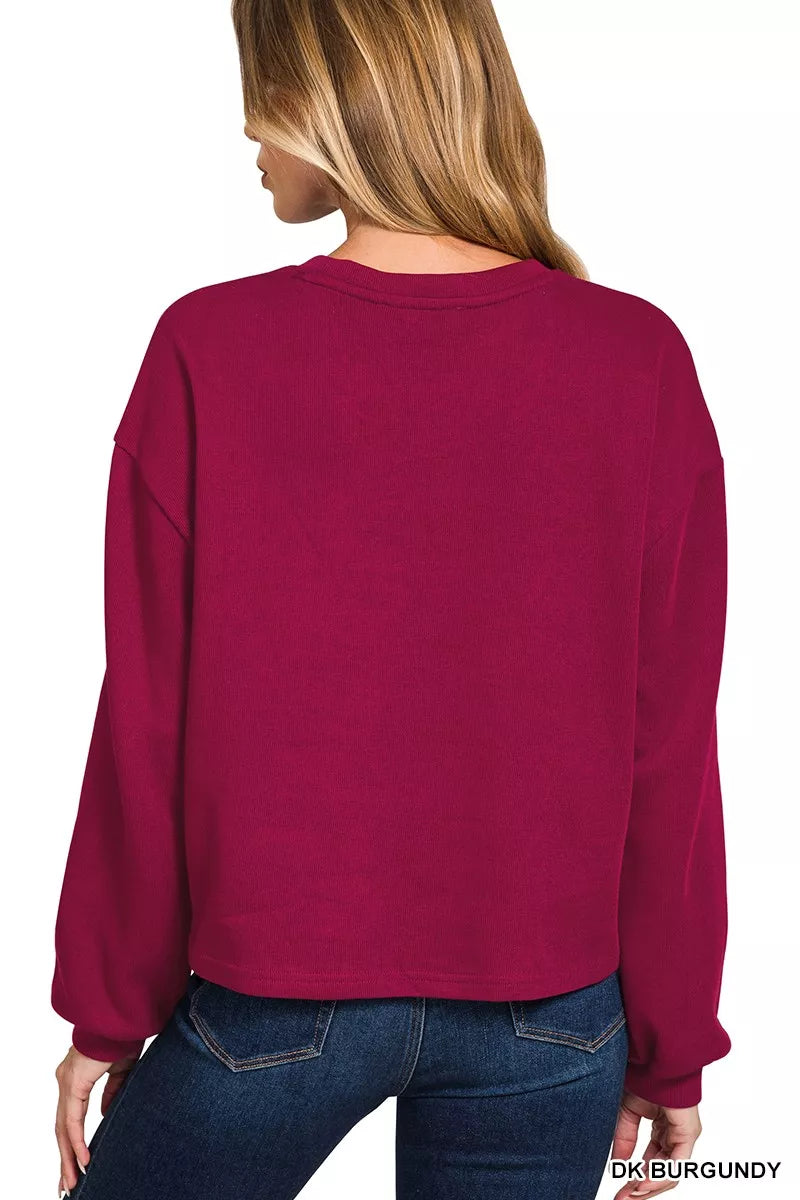 Zenana French Rib Pullover and Pants Set