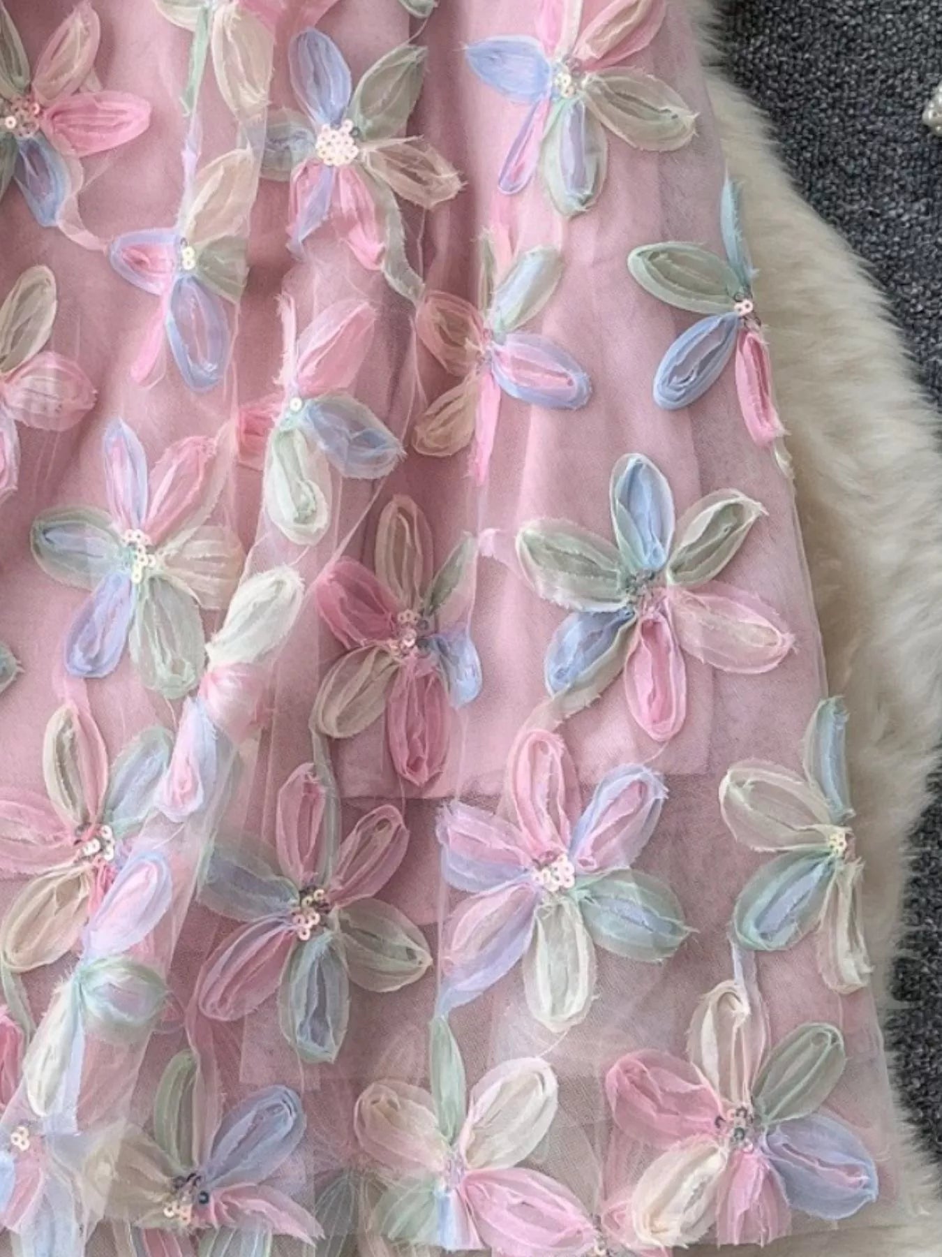 Floral Mesh Skirt