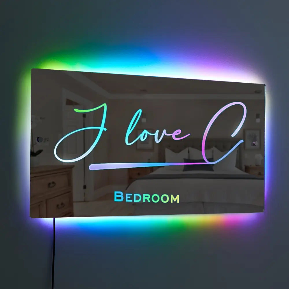 💡✨Personalized LED Light Up Name Mirror – See Your Name in Lights!💡✨
