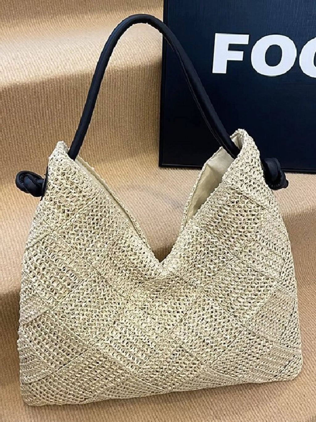 Woven Straw Shoulder Bag