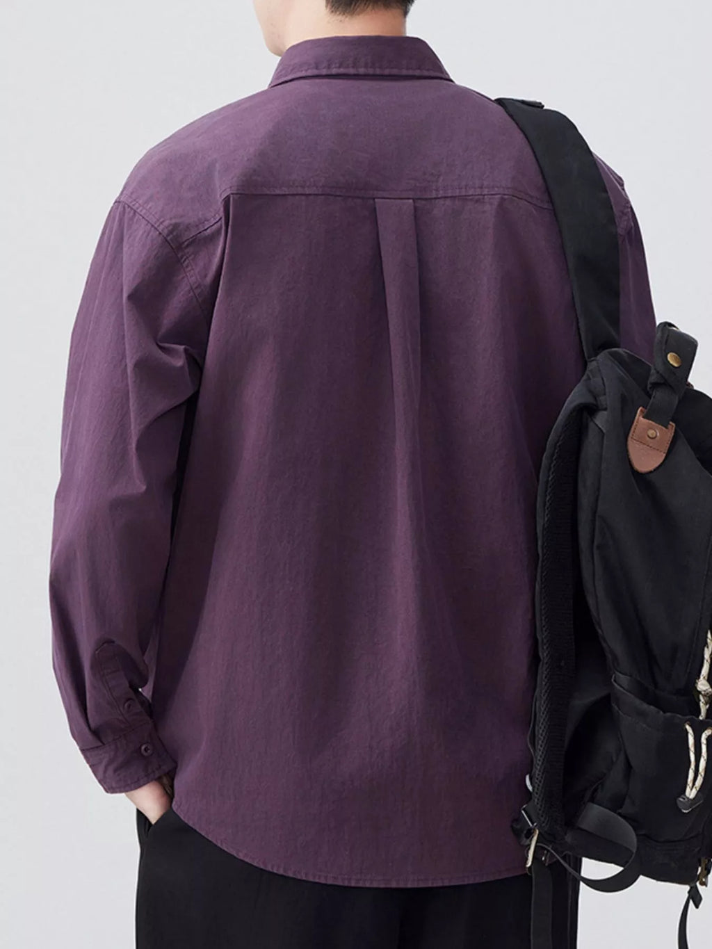 Men's Plus Size Button Up Long Sleeve Shirt