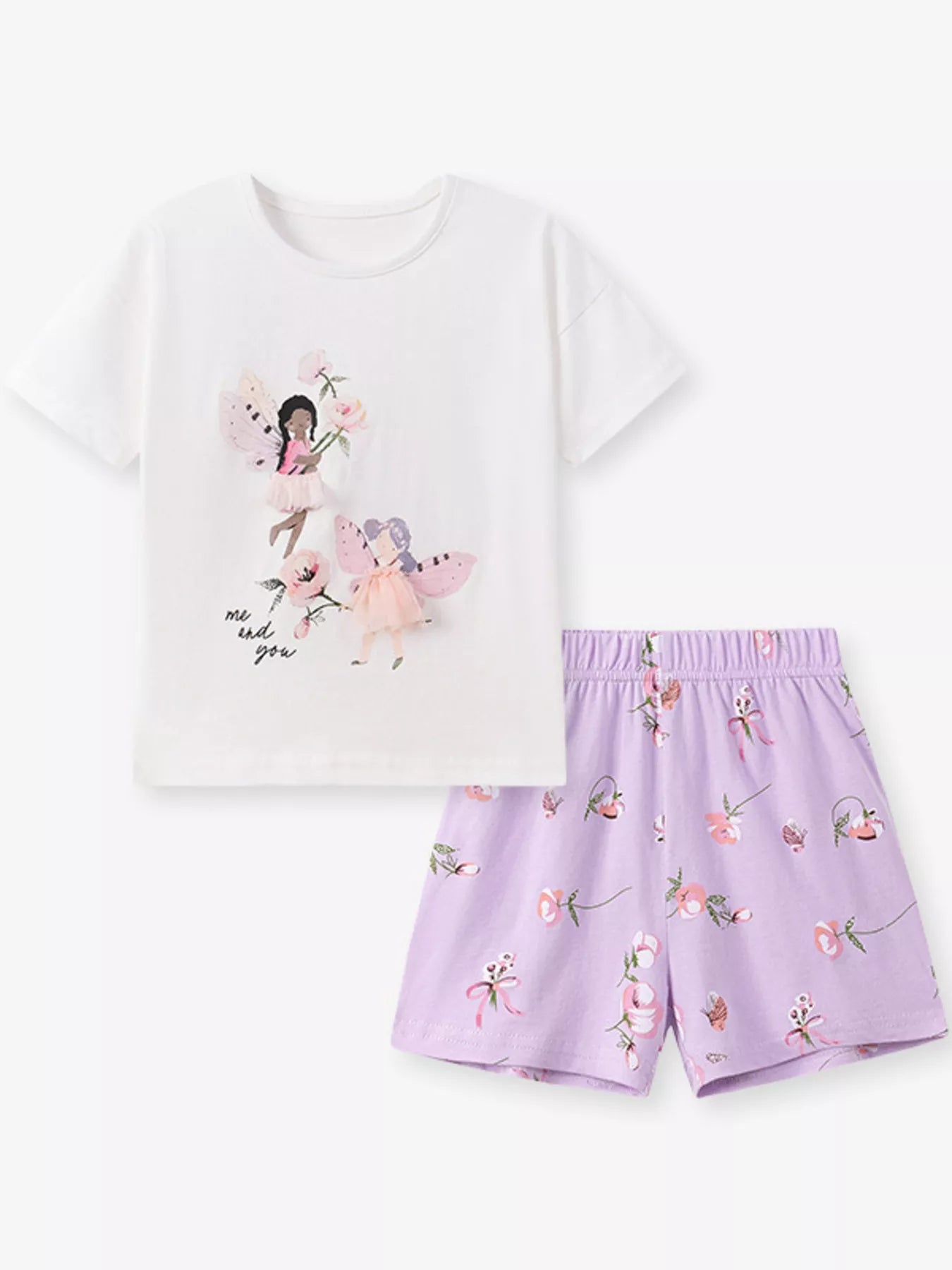 Children's Fairy Top & Floral Shorts Set
