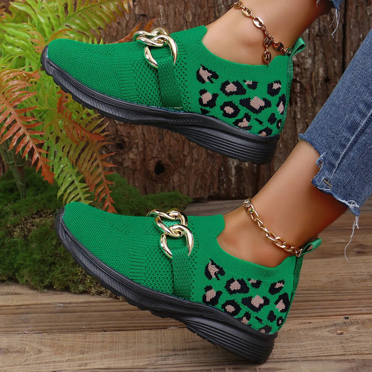 Lightweight Leopard Mesh Athletic