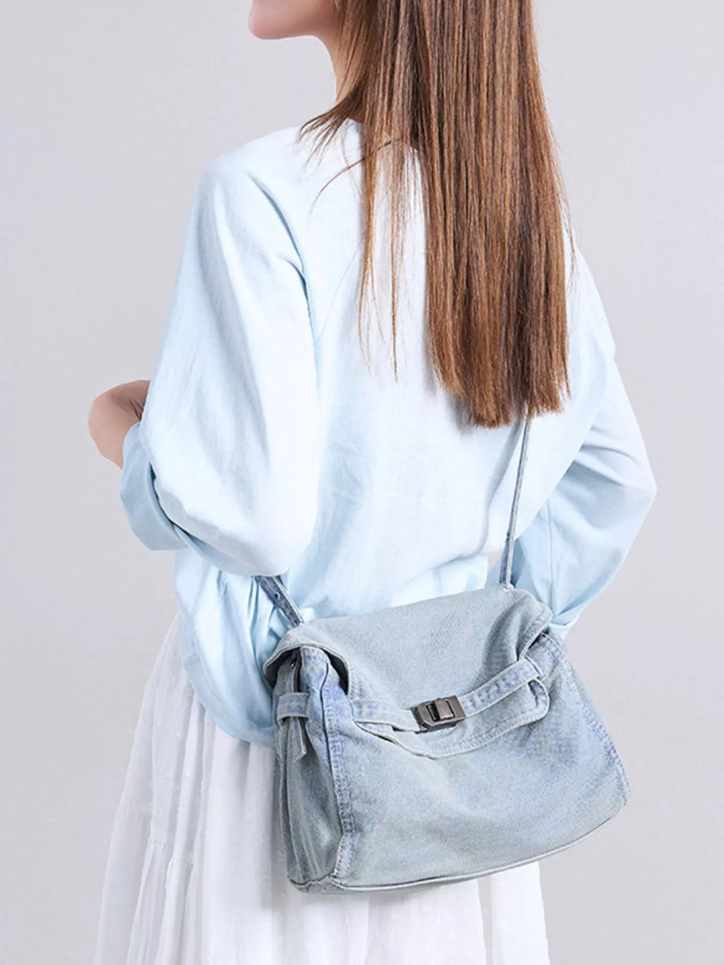 Vintage Denim Shoulder Bag
