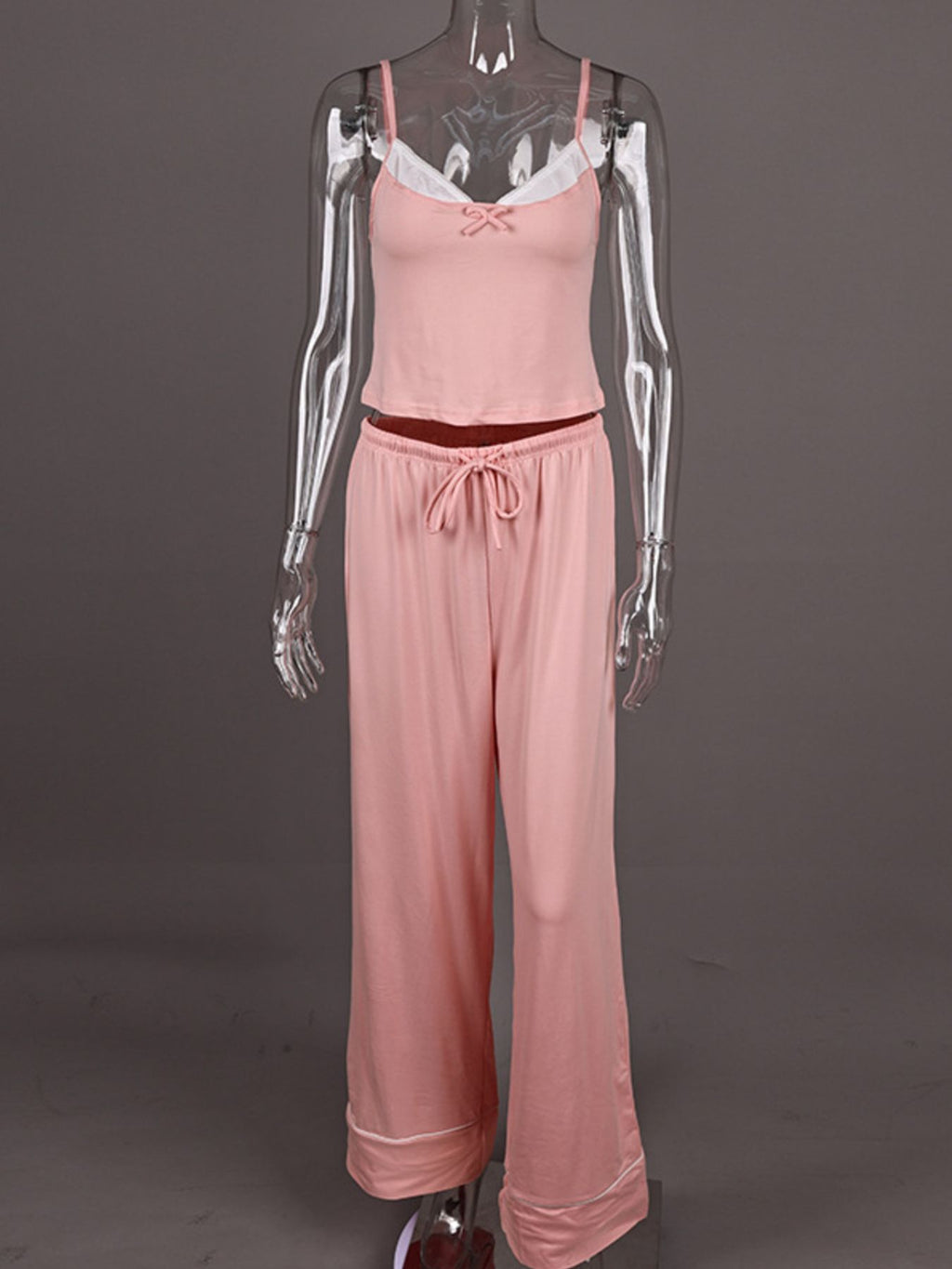 Lace Trim Cami & Pants Lounge Set