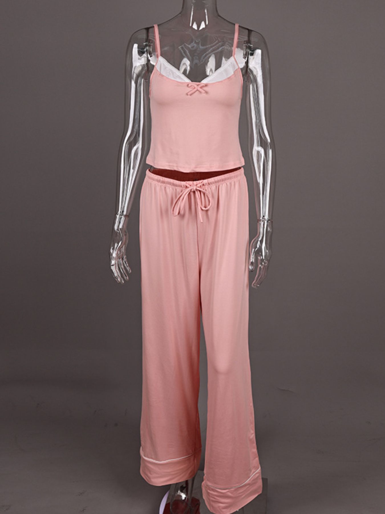 Lace Trim Cami & Pants Lounge Set