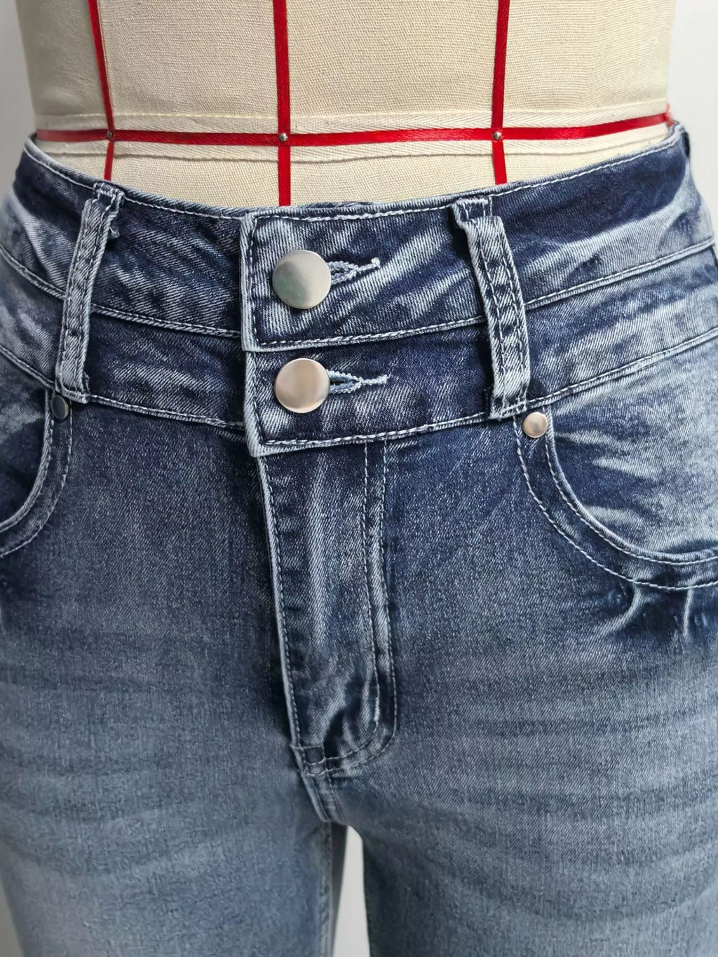 High-Waisted Flare Leg Jeans
