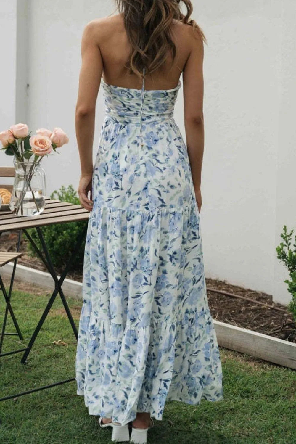 Printed Halter Neck Cami Dress