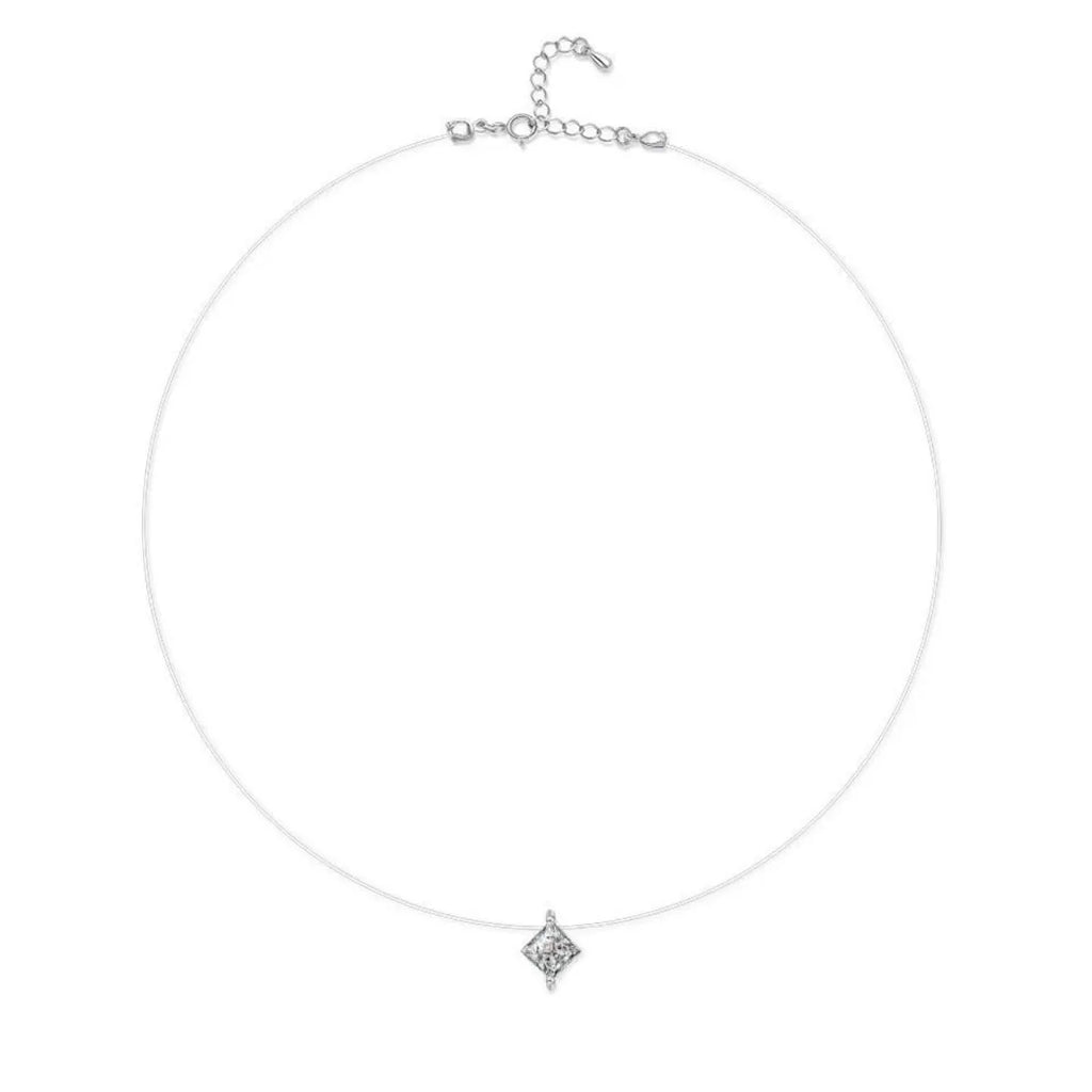 1 Carat Moissanite 925 Sterling Silver Pendant Necklace