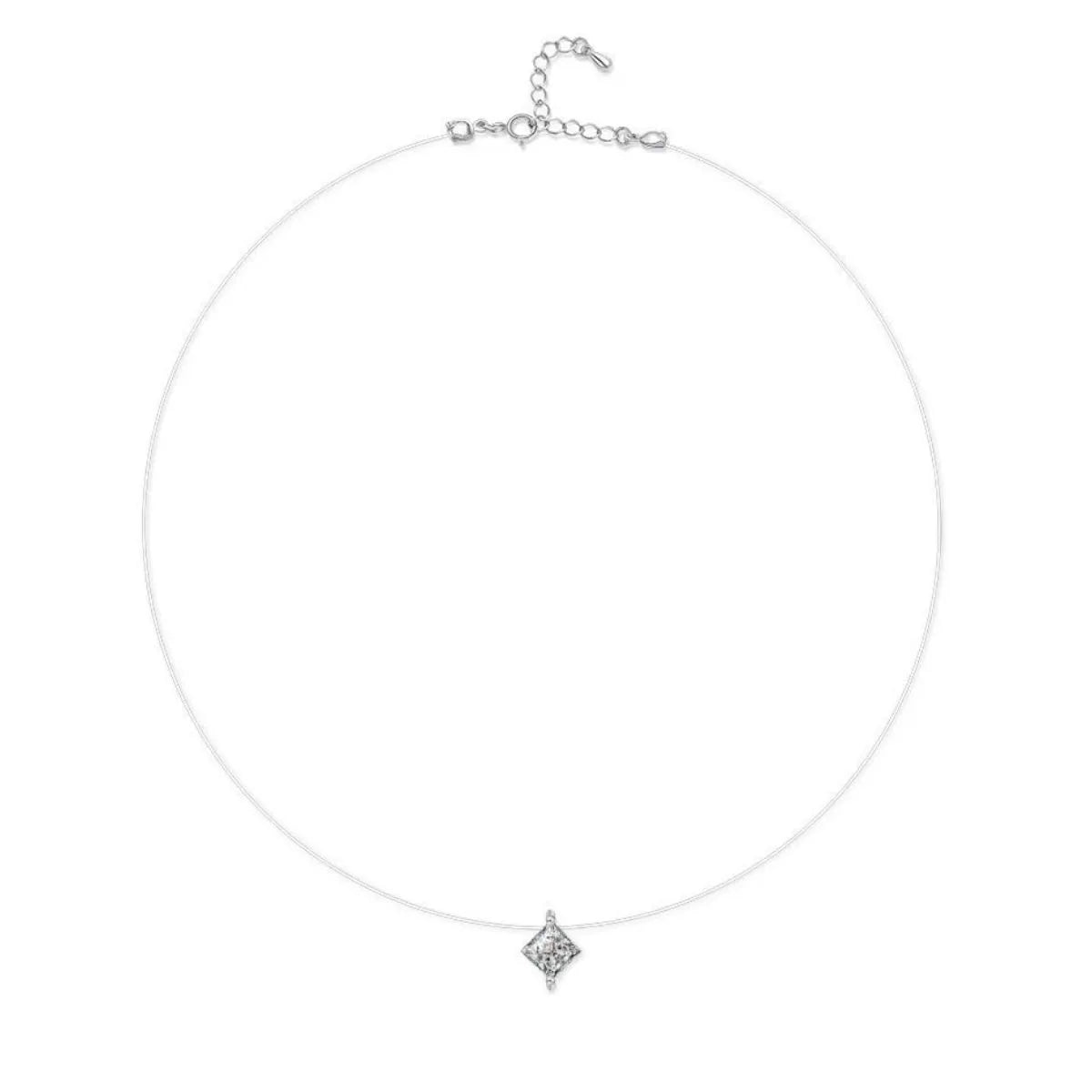 1 Carat Moissanite 925 Sterling Silver Pendant Necklace