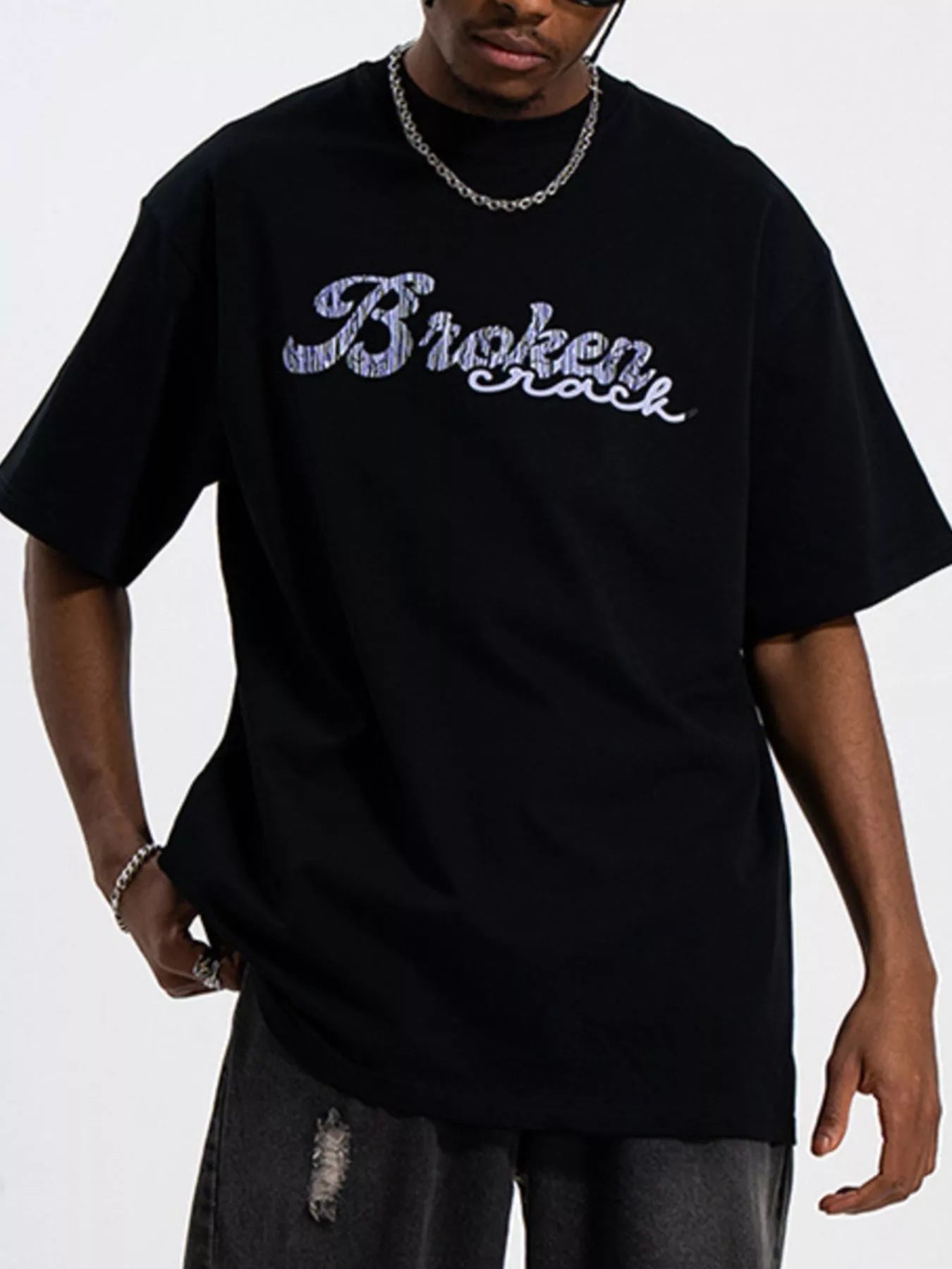 Men's Graphic Round Neck Oversized T-Shirt