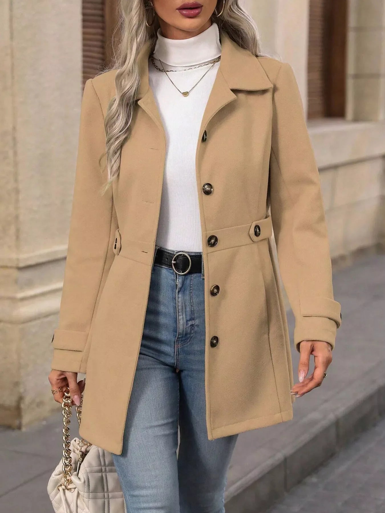 Button Up Long Sleeve Outerwear
