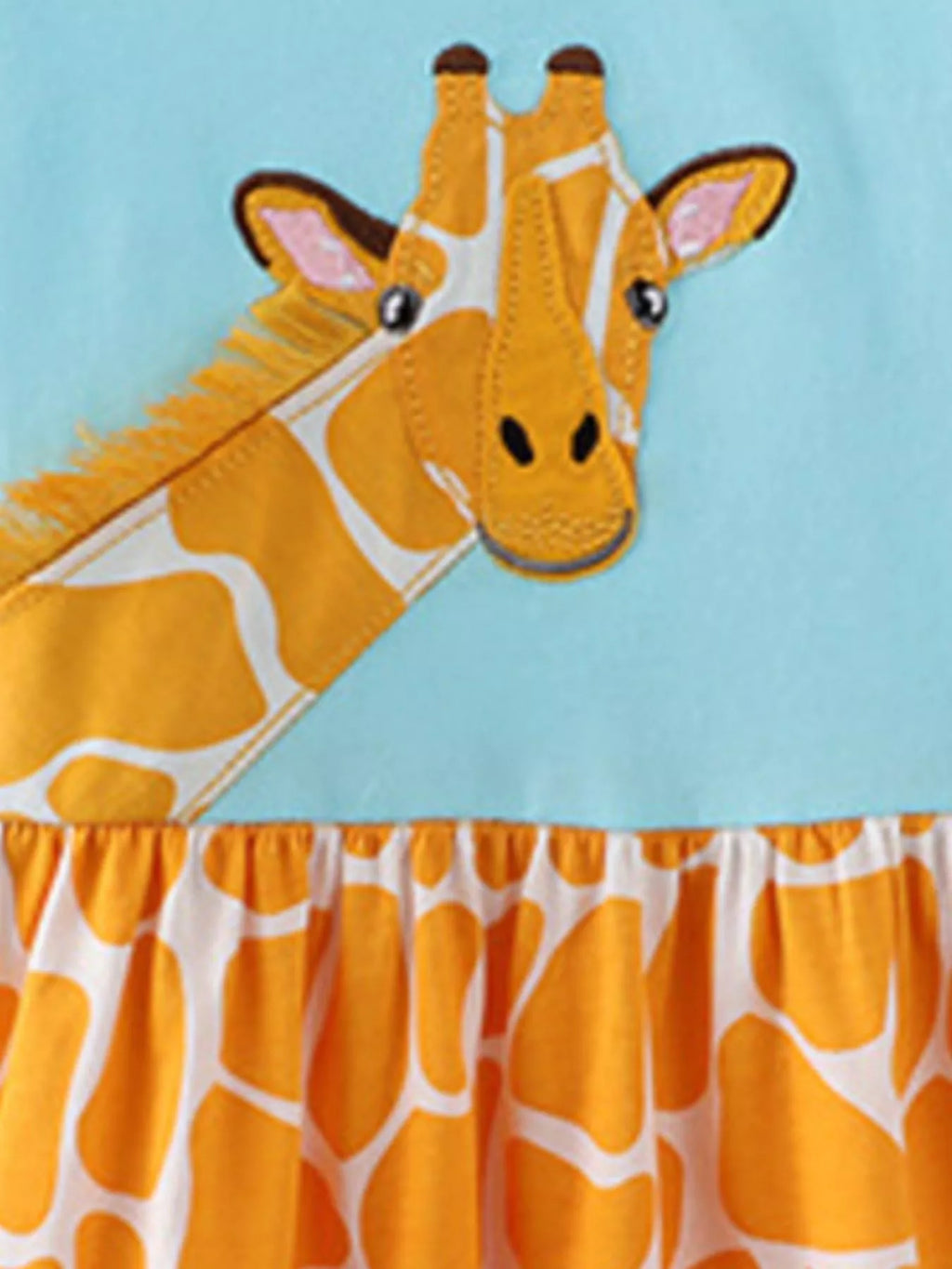 Children's Giraffe Print Casual Dress